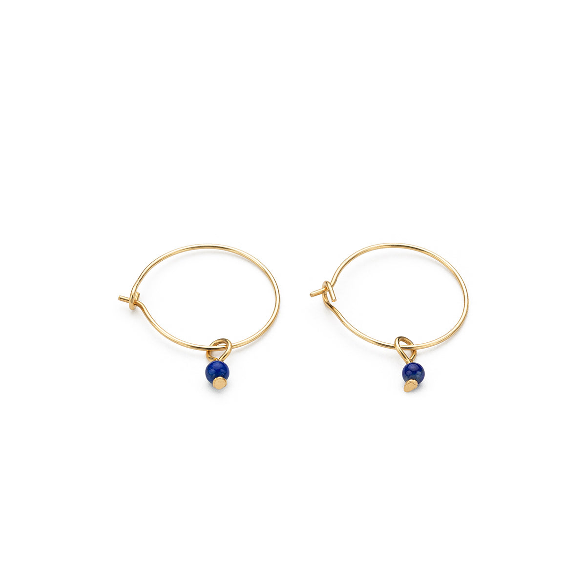 Versatile 14 Karat Gold Textured Blue Iridescent Crystal Hoop Earrings –  MONOLISA